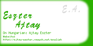 eszter ajtay business card